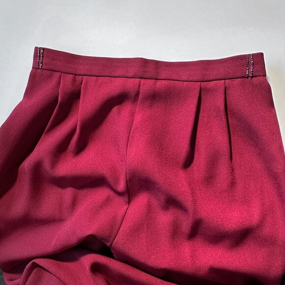 Dressy pantsuit, deep burgundy with sparling bead trim - Picture 7 of 9